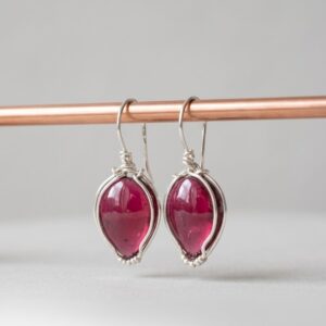 Pendientes de Granates y Plata.